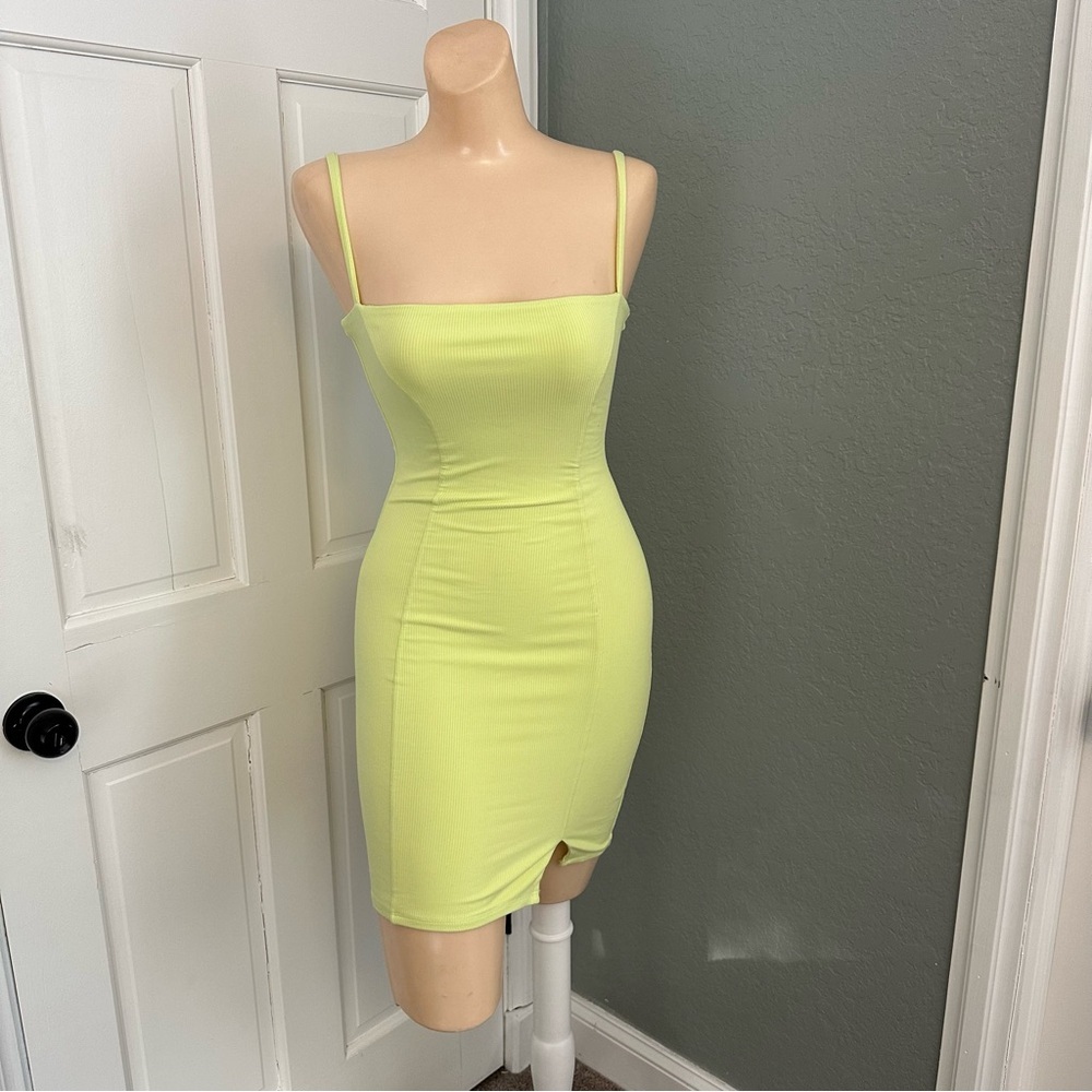 NAKED WARDROBE FRONT SLIT MINI DRESS - Picture 2 of 8